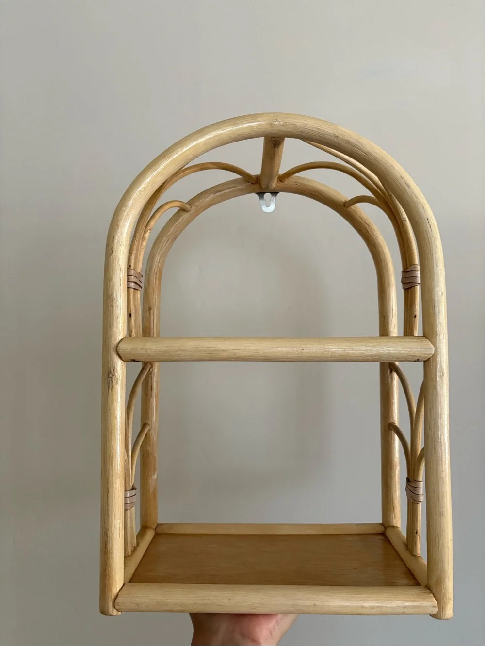 Vintage Rattan Wall Shelf